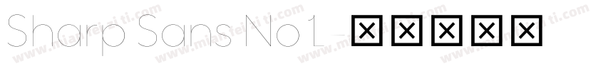 Sharp Sans No1字体转换